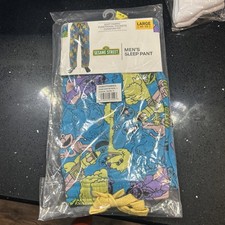 Sesame Street Aop Men s Sleep Pants Blue L