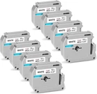 8-Pack M-K231 Label Tape Replacement for Brother P Touch M Tape M-K231s