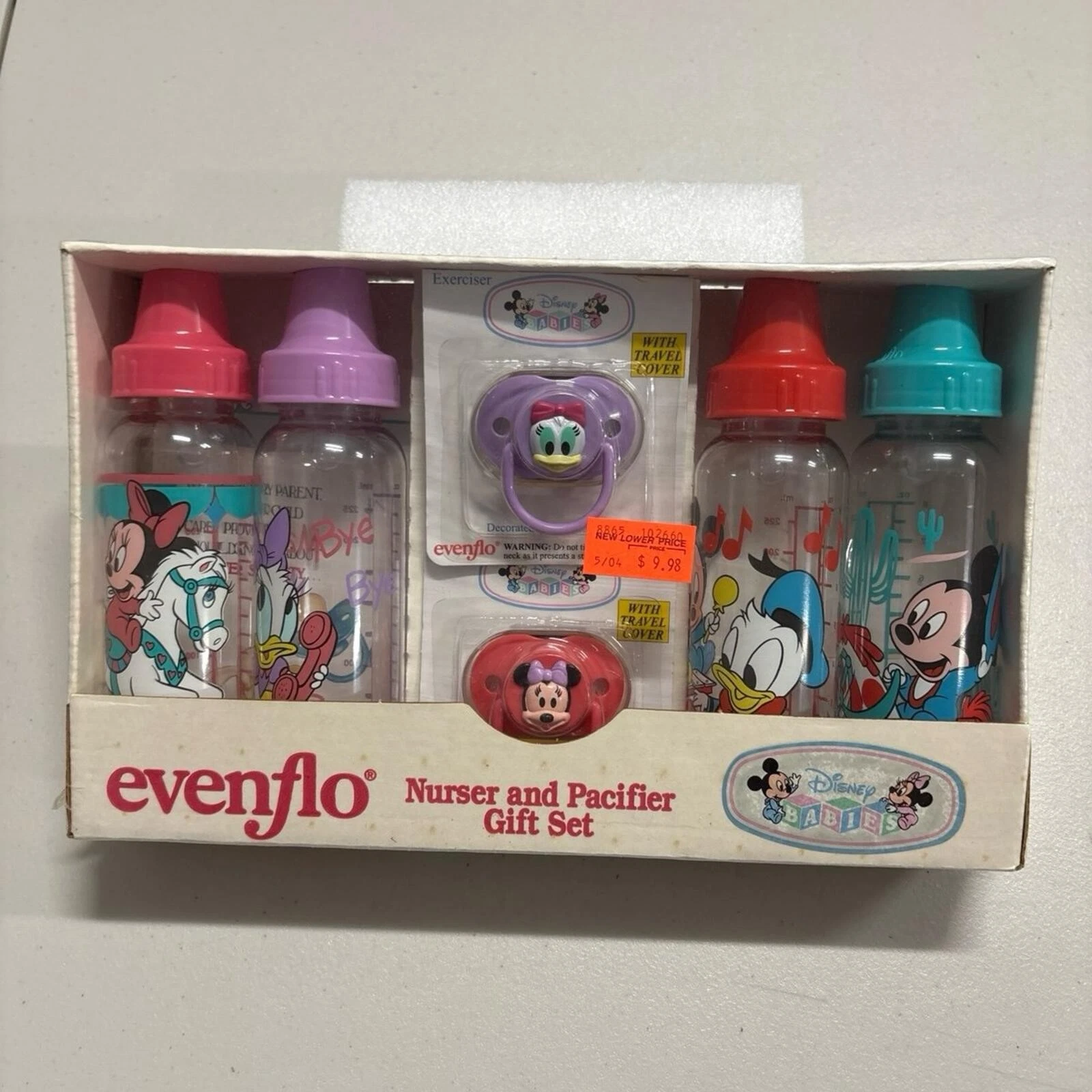 NEW Vintage 1992 Evenflo Disney Babies Nurser Set Minnie Mickey Daisy Donald