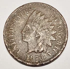 1870 P Indian Head Cent Penny   *F - FINE*
