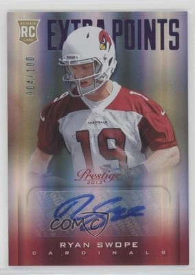 2013 Prestige Extra Points Purple Signatures 4/100 Ryan Swope Rookie Auto RC n1u