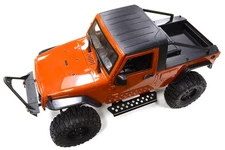 Realistic 1/10 Scale Orange Off-Road Crawler Truck with 313mm Wheelbase