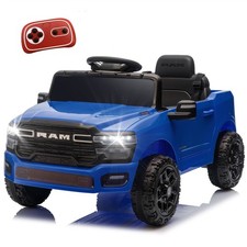 12V Kids Ride on Car Toys,Boys Girls Licensed RAM 3500 Truck w/Remote, Blue