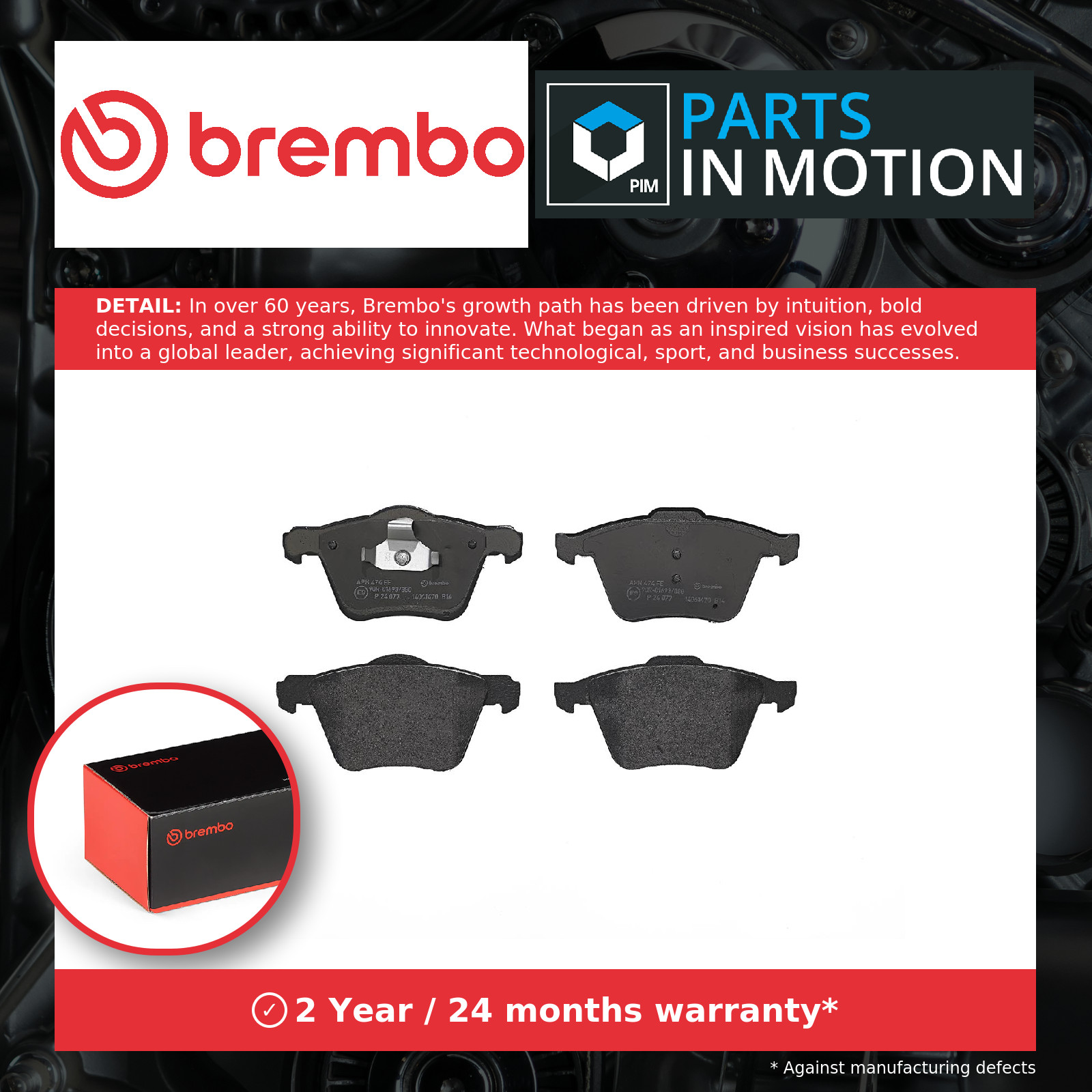 ✅Fits BREMBO P 24 077 Brake Pad Set, disc brake P 24 077 Brake pads ⭐UK Seller⭐ - Image 40