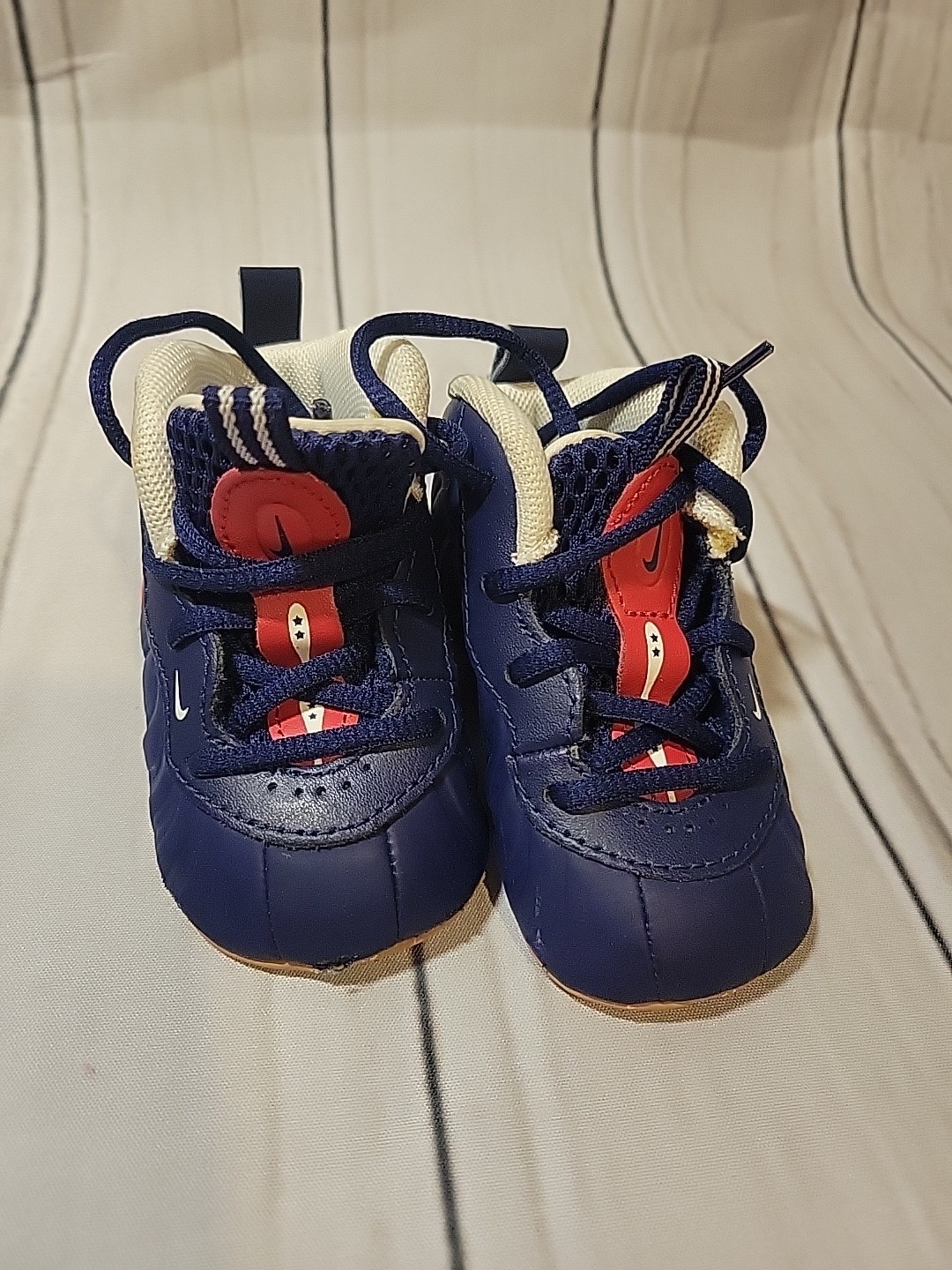 PONY Nike Air Foamposite Pro scarpe culla bambino 3C blu vuoto università rosso 643145 405