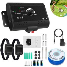 Electric Fence for 2 Dogs, Underground Dog Fence System, Waterproof Pet Conta...