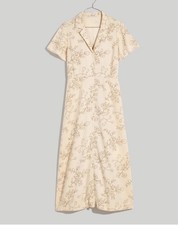 Madewell Kacie Linen Blend Midi Dress Size 4