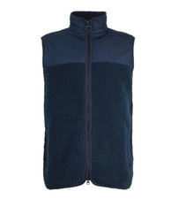 New Barbour Newlan Fleece Gilet - Navy Blue - Size Large RRP £129