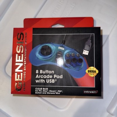 Retro-Bit Official Sega Genesis USB Controller 8-Button Arcade Pad