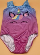 Girls Ombr  Unicorn Shimmer Sleeveless Leotard Size 6