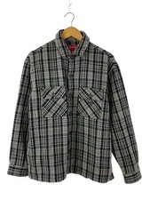 Supreme 22AW Heavy Flannel Shirt Long Sleeve Shirt M Cotton GRY Check