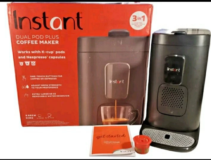 GENTLY USED INSTANT: DUAL POD/K-CUP PLUS Ground Coffee Maker/Espresso SAVE HUGE!