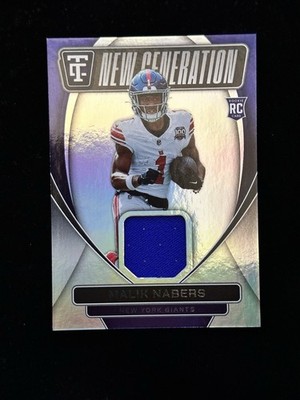 2024 Panini Totally Certified Malik Nabers ROOKIE #NGJ-MNS New Gen Jerseys RC