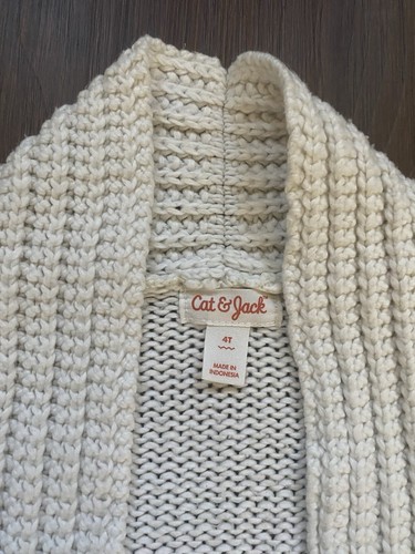 Girls Pom Pom Cardigan Cat & Jack Size 4T - Picture 4 of 6