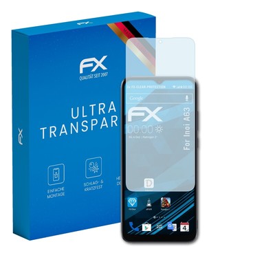 atFoliX 3x Displayschutzfolie für Inoi A63 Schutzfolie klar Folie