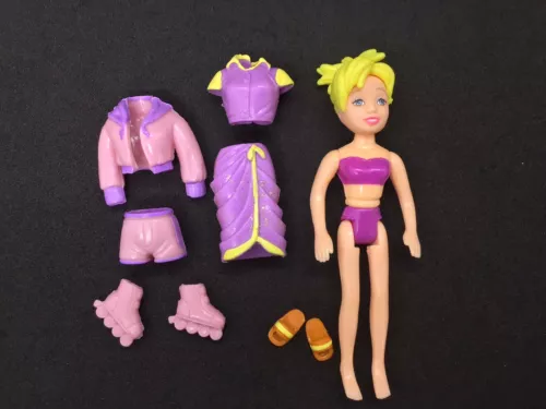 2001 Polly Pocket Pink Beach Style SUV Polly Doll Clothes & Accessories