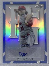 2021 LEAF PERFECT GAME METAL BLUE REFRACTOR JADEN NOOT AUTO #18/30