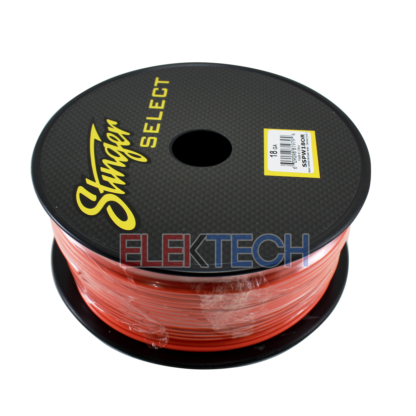 50 Foot Section of Stinger 18 Gauge Orange Primary Remote Wire