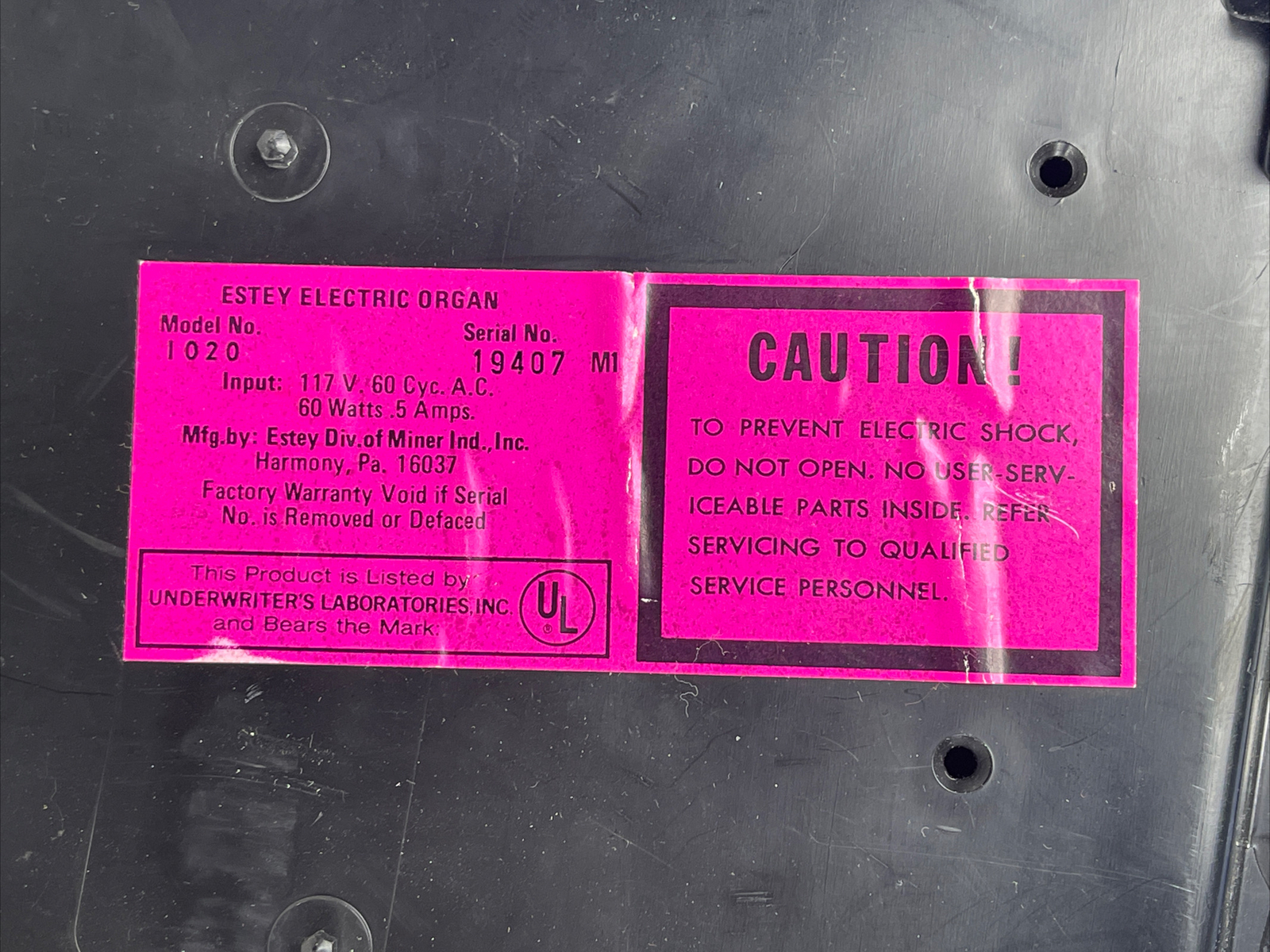 Estey Electronic Organ Model 1025 eBay