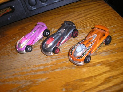 Rare Vintage Lot of 3 Different Hot Wheels Futuristic Race Cars Free SHIPPING