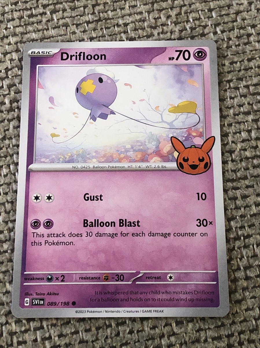 Pokmon TCG Drifloon Scarlet & Violet Base Set 089/198 Reverse Holo Common