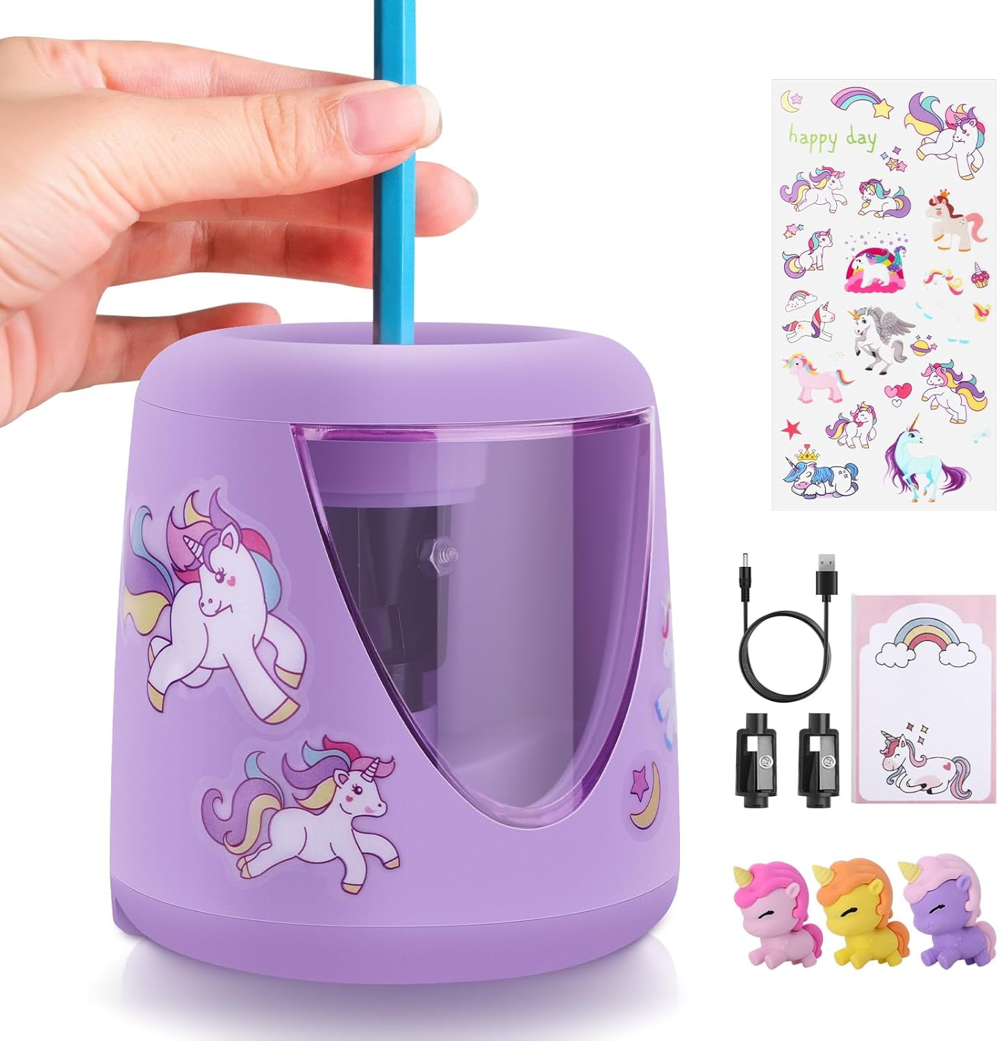 Sharpener For Kids &ndash; Usb/battery Powered + Unicorn School Gift