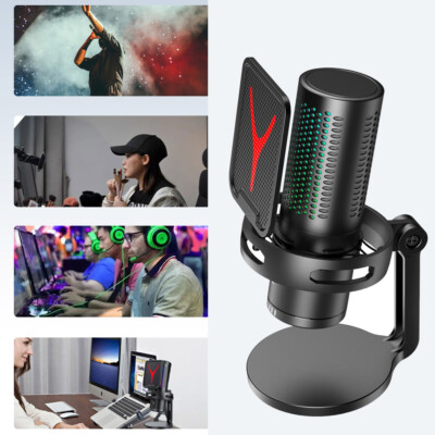 Condenser USB Gaming Microphone Streaming Podcasting Recording for Mac & Windows