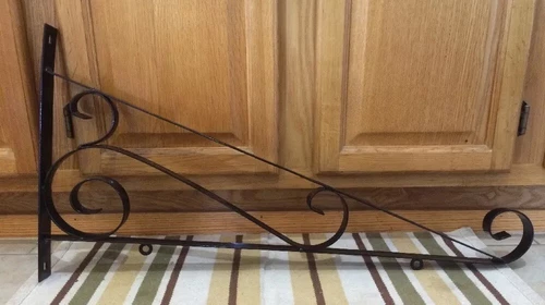 Vintage Sign Bracket 36" Metal Porcelain Gas Oil Garage Tire Business Decor