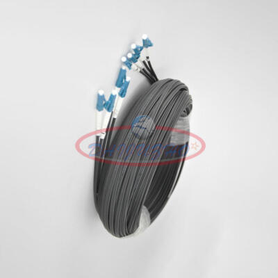 Butterfly 4 Cores Outdoor FTTH Fiber Optic Drop Cable SM LC UPC Patch Cord 50M