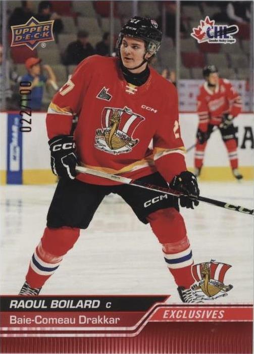 Raoul Rag 2023-24 Upper Deck CHL - Raoul Boilard #271 Exclusives /100 (RC) for ...