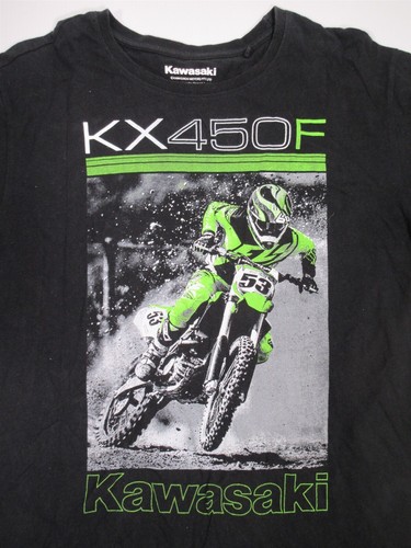 Kawasaki KX450F motorcycle T shirt mens size XL black green dirt bike - Picture 3 of 6