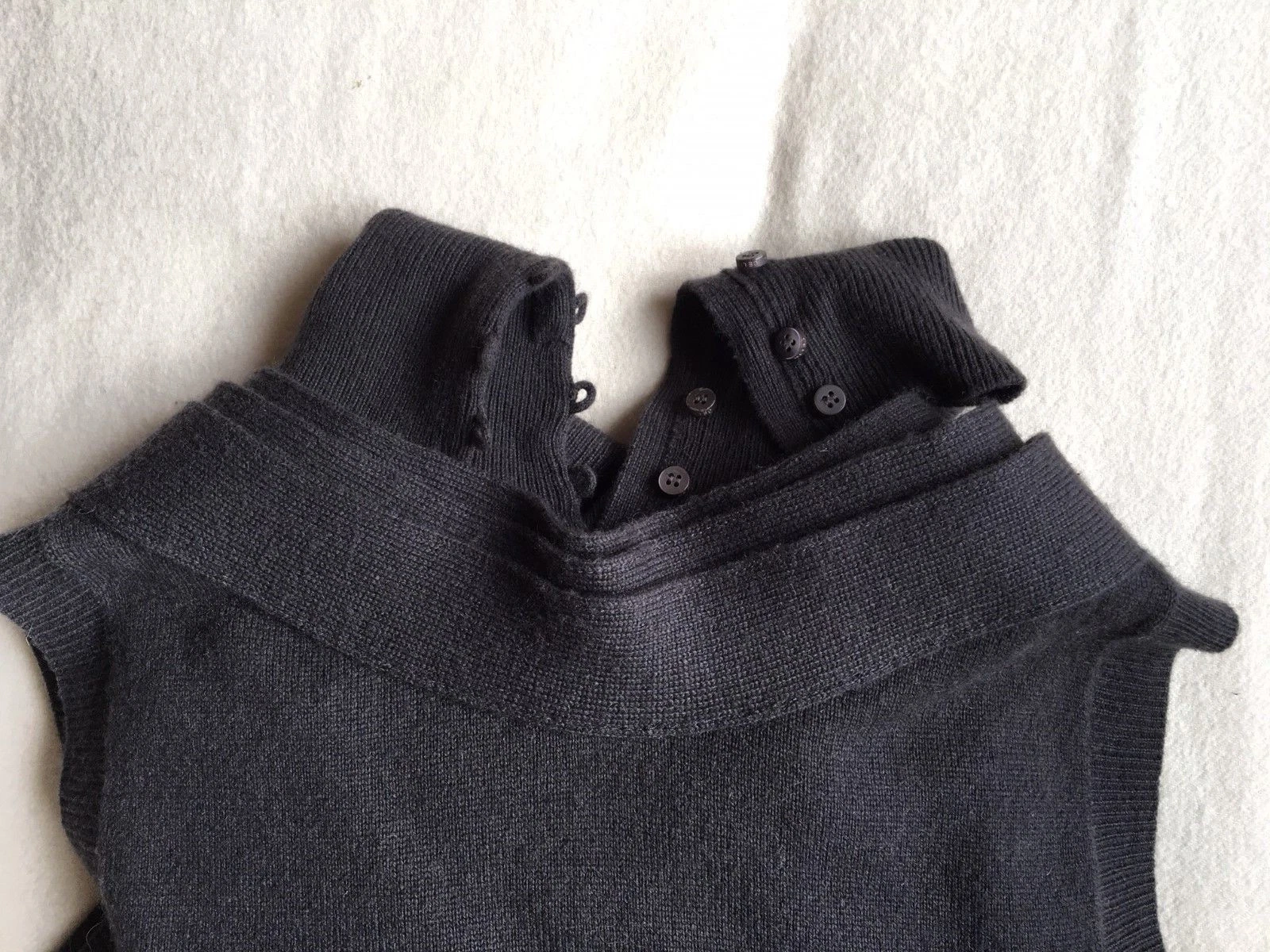Abito in maglia senza maniche grigio 100% cashmere Celine nuovo taglia M