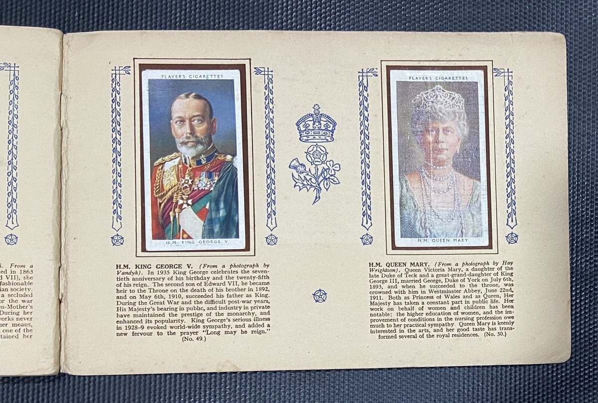players cigarette cards kings and queens of england Vintage (1935) Kings & Queens of England (1066-1935) Cigarette Cards  Booklet