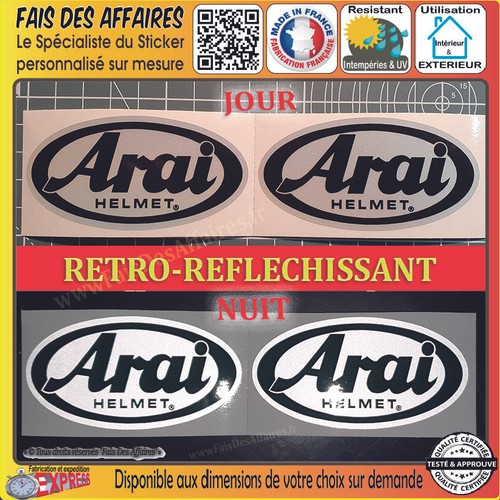 2 Arai Helmet Retro Reflective Helmet Motorcycle Helmet Stickers eBay