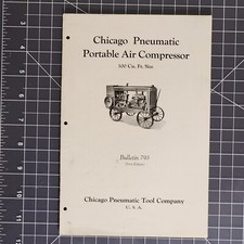 Chicago Pneumatic Portable Air Compressor Bulletin 793 Mining Supply 1924