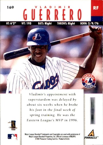 Vladimir Guerrero ⚾ Collection MLB AU CHOIX 1996 - 1999 EXPOSITIONS DE MONTRÉAL ⚾ SÉNATEUR - Photo 55 sur 203