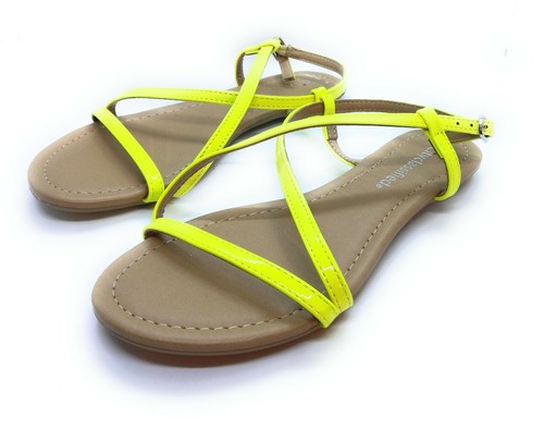 bright yellow flat sandals