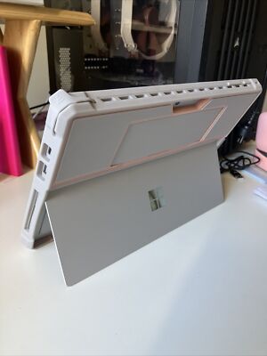 Grey/Pink Rugged Cover Case with Pen Holder for Microsoft Surface Pro 7+ 7 6 5 4