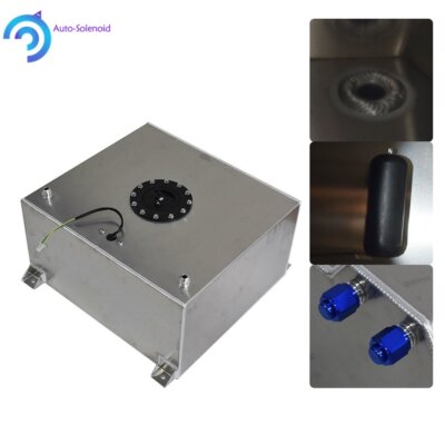 15 Gallon Polished Aluminum Racing Drift Fuel Cell Tank+level Sender