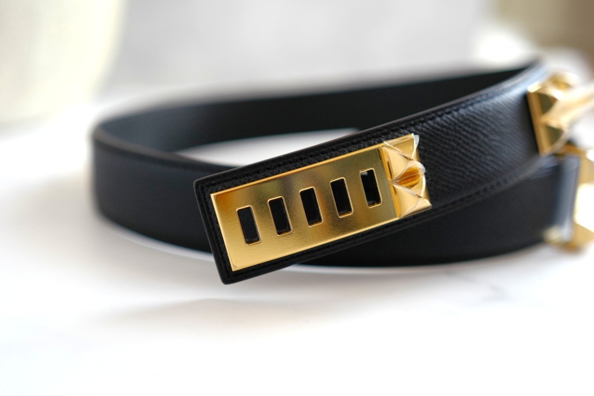 HERMES Medor Collier De Chien Black/Gold Belt Hermès Hermes Collier de Chien Medor Belt - Size 65 Black  main image 3