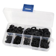 Nylon Flat Round Plastic Washer M2 M2.5 M3 M4 M5 M6 M8 Assortment Kit Black