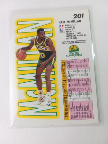 Fleer 1993-94 NBA Seattle Supersonics Basketball Card Lot- Payton,Kemp,McMillan- - Picture 14 of 17