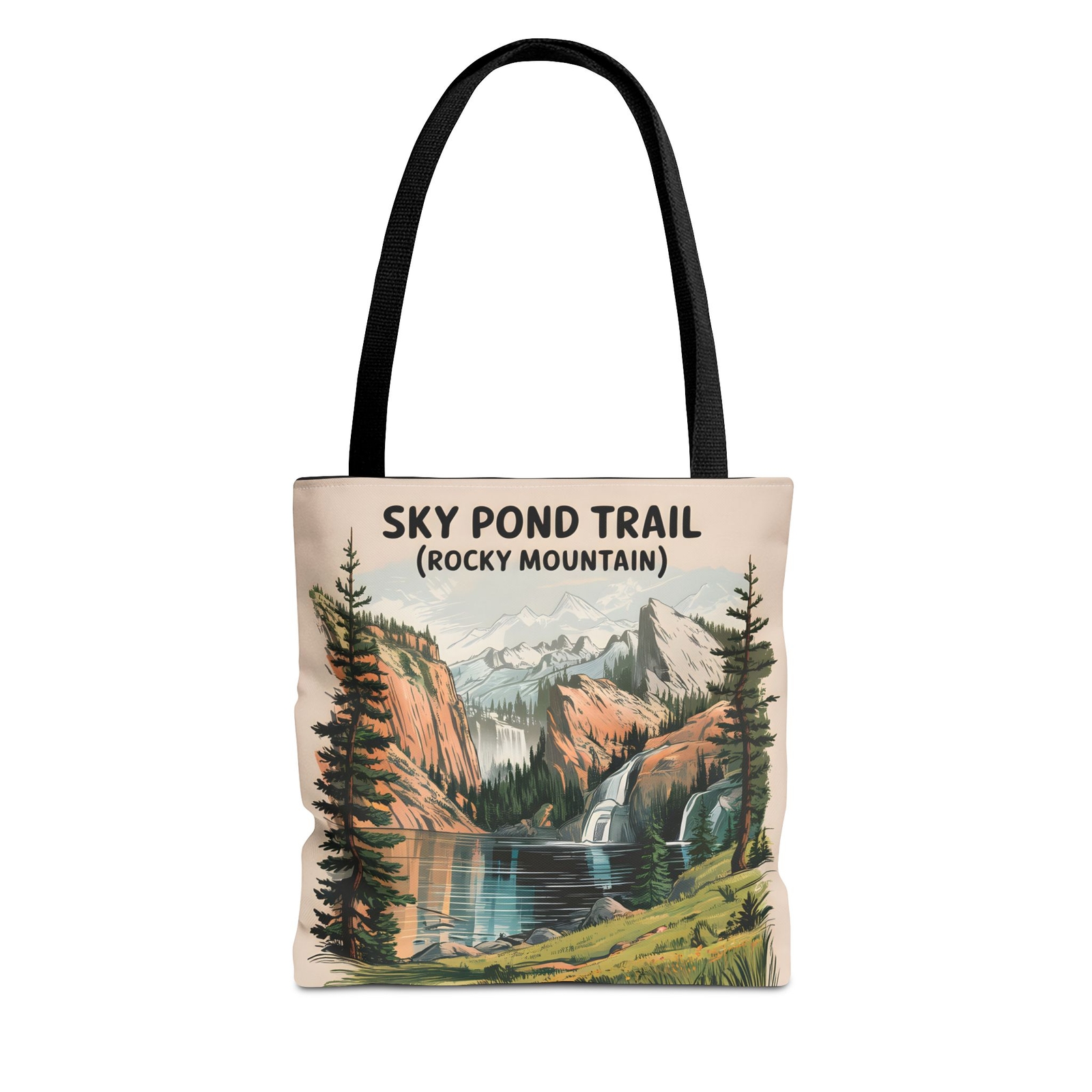 Sky Pond Trail Rocky Mountain Hiking Tote Bag Nature Lover Gift