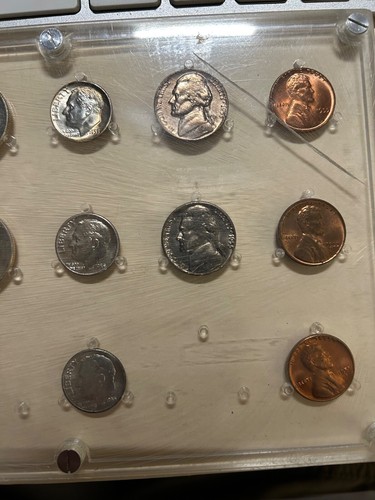 UNC 1955-P,D&S US Mint Set in Plastic Holder, 11 Coins Total, Rainbow Toned - Picture 6 of 6