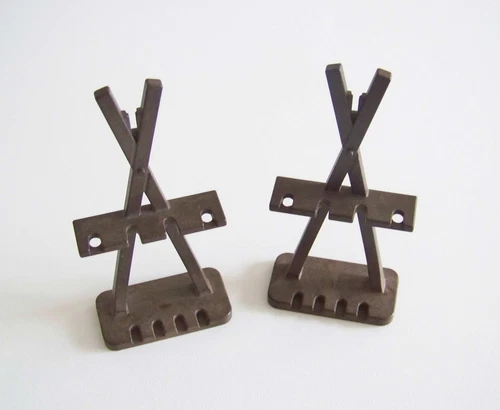 PLAYMOBIL (L1204) MIDDLE AGES - Lot 2 Racks Weapons Knights 3666 3668 Vintage