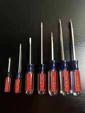 Husky+ Craftsman Slotted Screwdriver Set, made in USA (1/8 - 3/16, 1/4) - 7 Pcs
