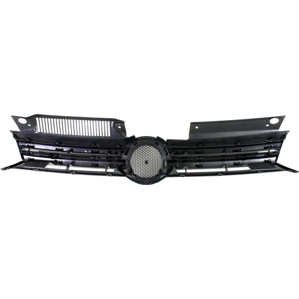 For 2010-2014 VW MK6 Golf/GTI/Jetta Sportwagen Black W/ Chrome Trim Sport Grille - Image 3 of 4