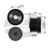 Gates OAP7158 Alternator Freewheel Clutch For Ford Volvo