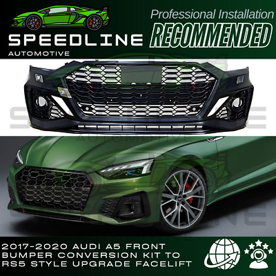 For Audi A5 Models 2017-2019 To RS5 Style Front Bumper Facelift Kit NEW