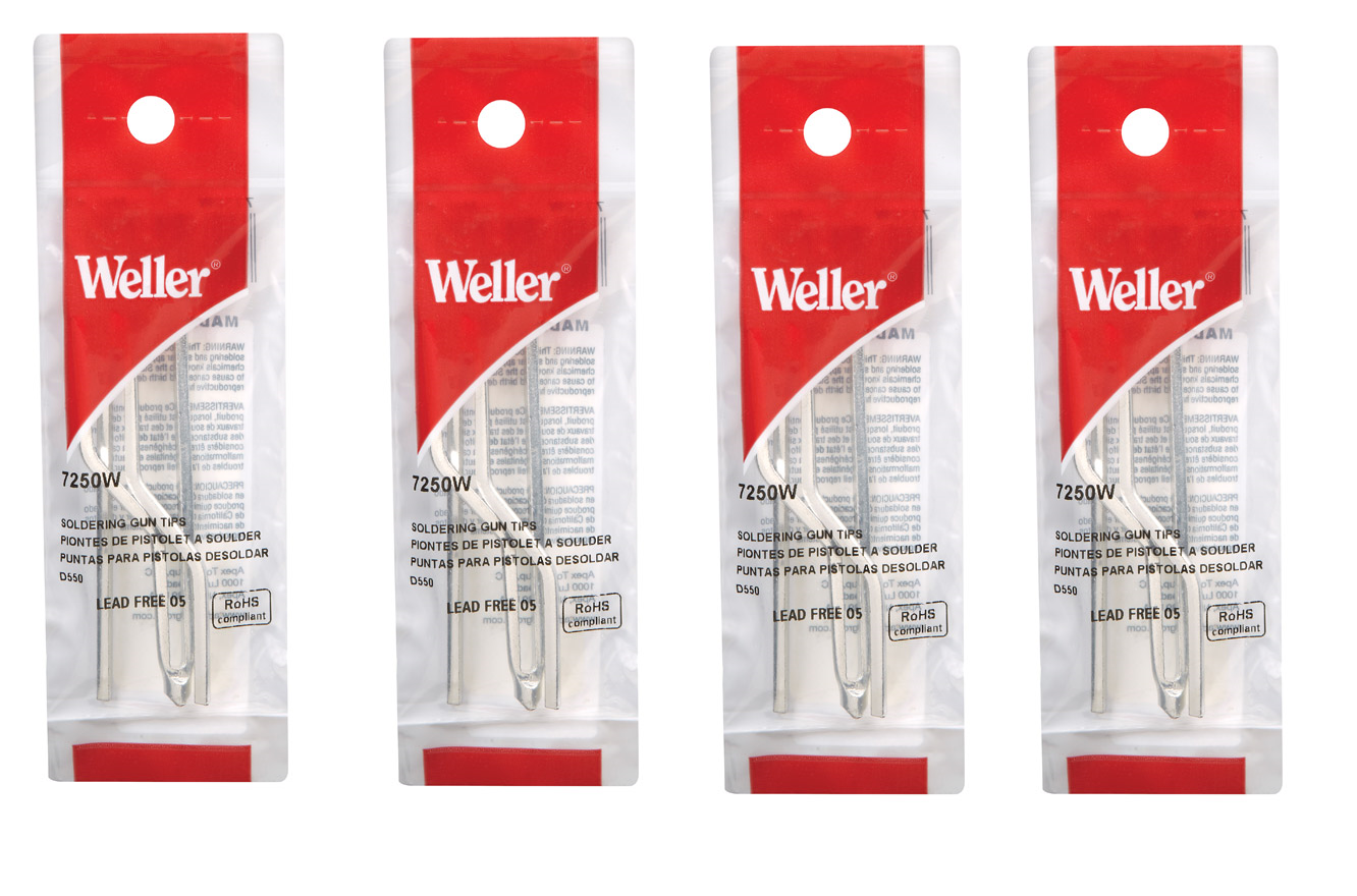 4 pk Weller Copper Soldering Iron Replacement Tip Fits Gun D550 Model